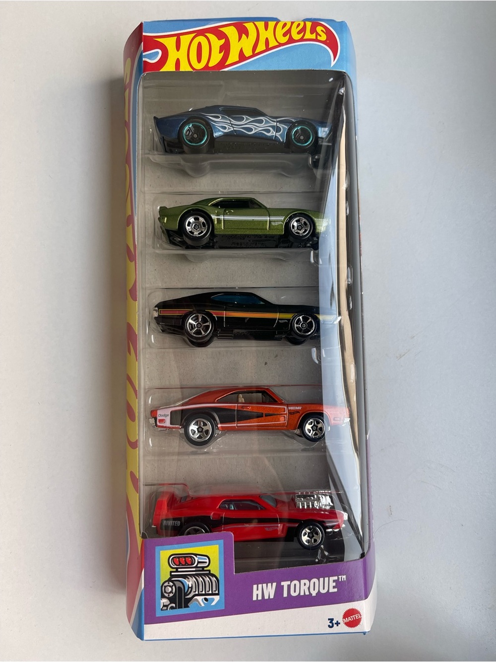 2026 Mattel Hot Wheels HW Torque 5-Pack - Pontiac Firebird, Ford Torino
